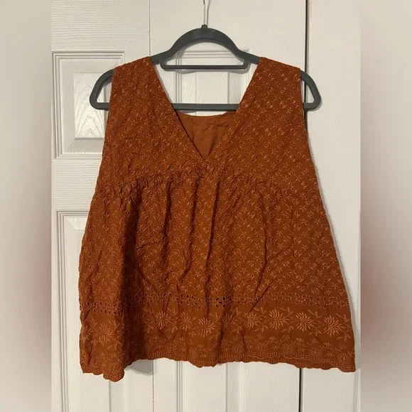 LOFT Terracotta Sleeveless Blouse - Picture 7 of 7